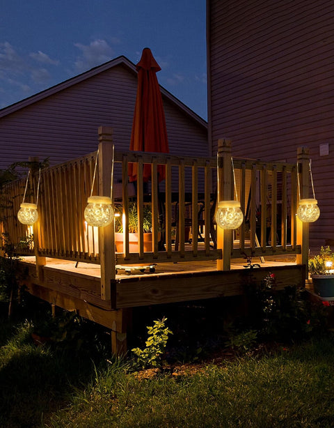 Solar Lantern Solar Lights Outdoor Waterproof 6-Pack, Solar Powered Hanging L...