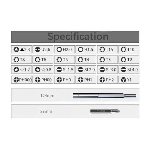 24-In-1 Mini Screwdriver Set (Non-Electric) - Micro Screwdriver Set Suitable for Phones and Computers, Suitable for Repairing Electronics, Glasses, Etc