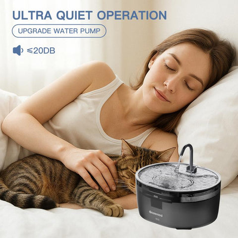 Today'S Deals - Geoorood 3.2L/0.85Gallon/108.2Oz Cat Water Fountain - 304 Stainless Steel, Dual-Mode, LED Alert, 20Db Quiet, Bpa-Free ABS, Pet-Friendly, Dishwasher-Safe #Cozyvibes