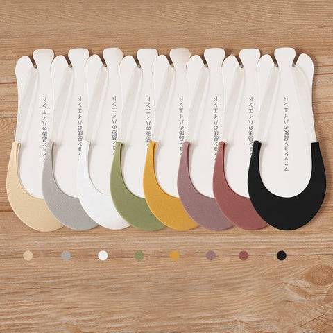 3 Pairs Invisible Boat Socks Women Summer Silicone Non-Slip Socks for High Heels Shoes Ice Silk Thin Half-Palm Suspender New