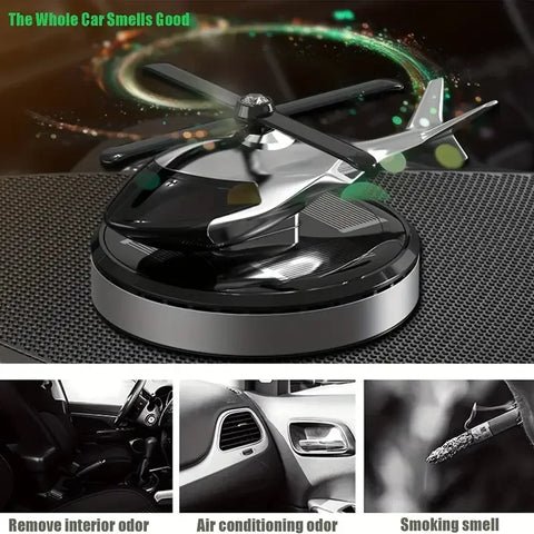 Helicopter Styling Solar Car Air Freshenerdecorative Aromatherapy Car Interior Accessories Propeller Rotary Perfume Diffuser
