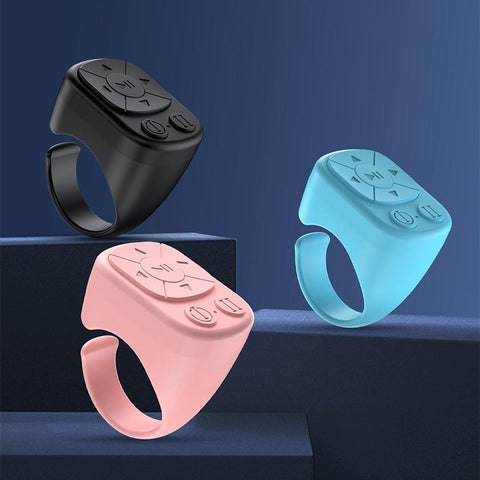 TIK TOK Wireless Page Shifter Tiktok Scroll Button Ring Fingertip Bluetooth Remote Control with Charging Case for Iphone Android Ipad Mobile Phones