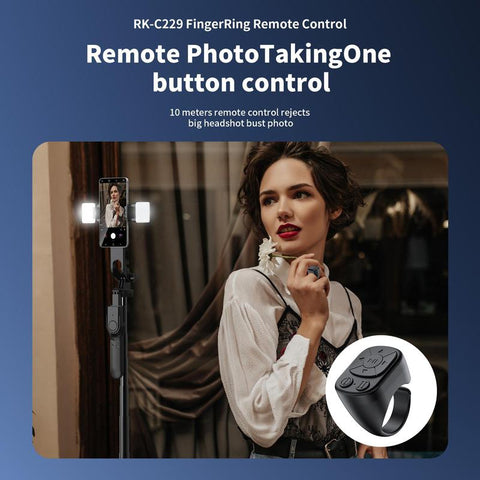 TIK TOK Wireless Page Shifter Tiktok Scroll Button Ring Fingertip Bluetooth Remote Control with Charging Case for Iphone Android Ipad Mobile Phones