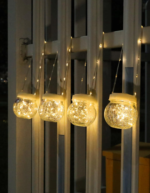 Solar Lantern Solar Lights Outdoor Waterproof 6-Pack, Solar Powered Hanging L...