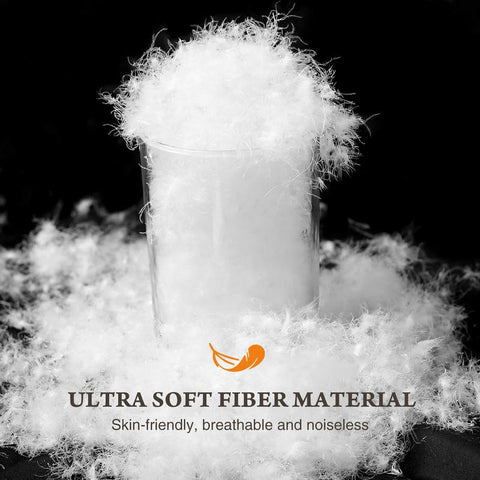 Super Soft Fluffy Fiber Fill, Lightweight and Warm, All Seasons White, Breathable Fabrics, Queen/King Size Bedding