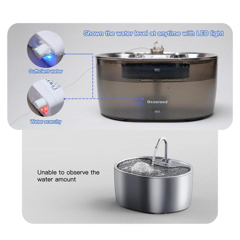 Today'S Deals - Geoorood 3.2L/0.85Gallon/108.2Oz Cat Water Fountain - 304 Stainless Steel, Dual-Mode, LED Alert, 20Db Quiet, Bpa-Free ABS, Pet-Friendly, Dishwasher-Safe #Cozyvibes
