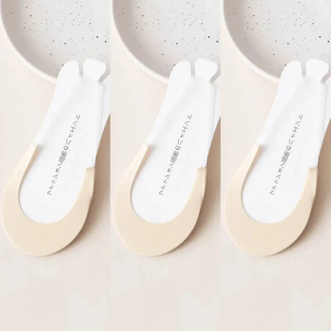3 Pairs Invisible Boat Socks Women Summer Silicone Non-Slip Socks for High Heels Shoes Ice Silk Thin Half-Palm Suspender New