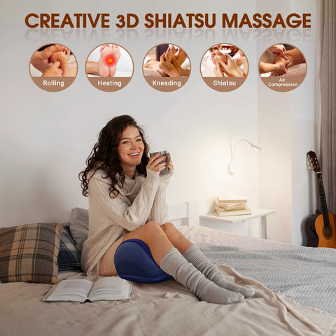 Shiatsu Foot Massager Machine with Heat, Foot and Calf Massager with Massage Roller, Deep Tissue Massager for Foot Massage and Calf Massage, Gifts for Mom & Dad