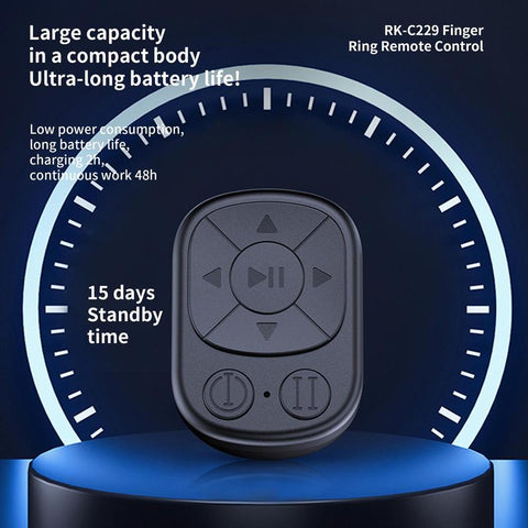 TIK TOK Wireless Page Shifter Tiktok Scroll Button Ring Fingertip Bluetooth Remote Control with Charging Case for Iphone Android Ipad Mobile Phones