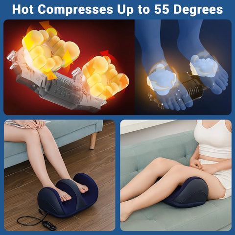 Shiatsu Foot Massager Machine with Heat, Foot and Calf Massager with Massage Roller, Deep Tissue Massager for Foot Massage and Calf Massage, Gifts for Mom & Dad
