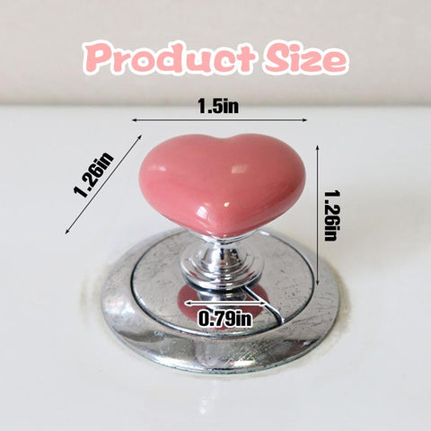 8 Counts Toilet Button Pusher, Love Heart Shaped Toilet Flusher Top Push Button Helper, Toilet Press Tool for Protect Long Nails