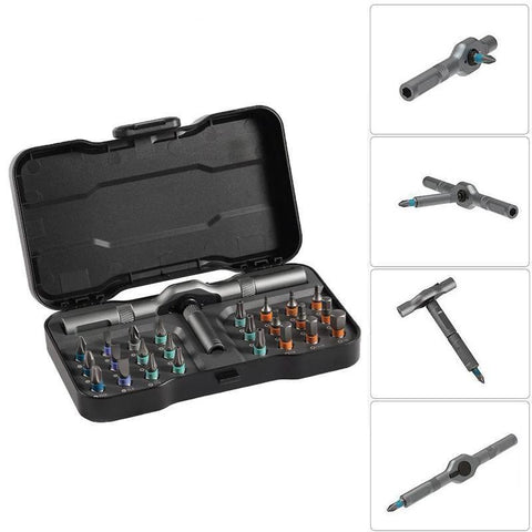 [Dealsforyoudays] 24 in 1 Dly Screwdriver Set,1 Set Switchablescrewdriver Shape Magnetic Screwdriver Set,Compact and Portable Ratchet Screw0Driver Sethome Repair Tool Box