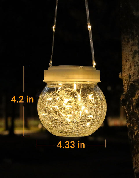 Solar Lantern Solar Lights Outdoor Waterproof 6-Pack, Solar Powered Hanging L...