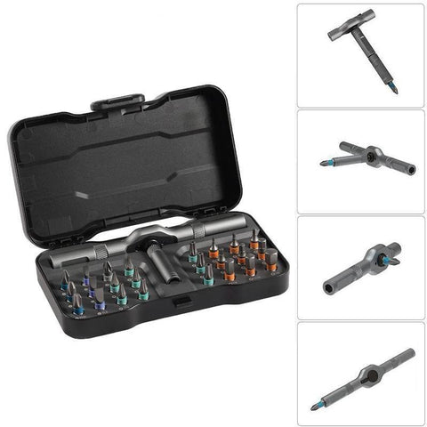 [Dealsforyoudays] 24 in 1 Dly Screwdriver Set,1 Set Switchablescrewdriver Shape Magnetic Screwdriver Set,Compact and Portable Ratchet Screw0Driver Sethome Repair Tool Box
