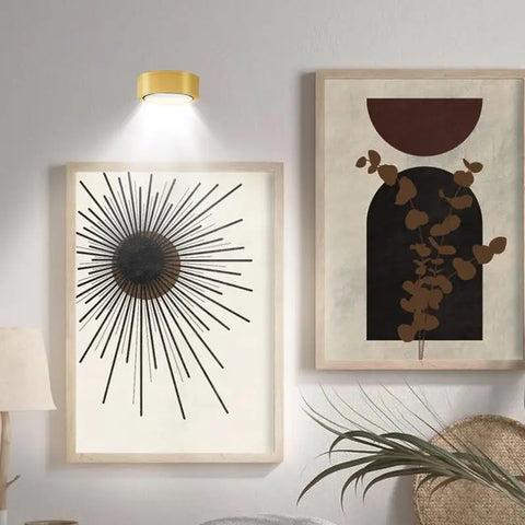 2Pcs LED Wall Sconces Lights 13-Color RGB Dimmable Painting Art Display Lights Magnetic Spotlight Battery Operated Picture Lamp