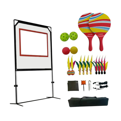 Badminton Net Set with Stand Rackets Shuttlecocks Versatile Easy Setup Court for Men Women Backyard Outdoor Beach Games Practice