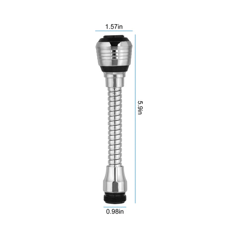 Flexible Kitchen Faucet Sprayer, Water Sprayer Extender Attachment 360° Rotating Lengthen Sprayer Hose, Faucet Aerator Water Saving Tap Aerator Faucet Extension Attachment for Sink Bathtub