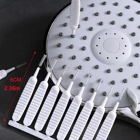 Plastic Bathroom Shower Head Cleaning Brush, 10Pcs Portable Mini Lightweight Disposable Shower Head Cleaning Brush, Home Essentials, Bathroom Cleaning Tools Supplies for Travel, Kitchenware, Scrubbing Stick, Bathroom Accessories, House Cleaning Tools
