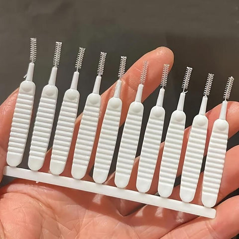 Plastic Bathroom Shower Head Cleaning Brush, 10Pcs Portable Mini Lightweight Disposable Shower Head Cleaning Brush, Home Essentials, Bathroom Cleaning Tools Supplies for Travel, Kitchenware, Scrubbing Stick, Bathroom Accessories, House Cleaning Tools