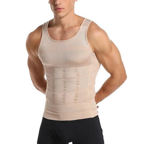 Men'S Slimming Body Shapewear Posture Vest Tummy Abdomen Corrector Compression Body Modeling Fat Burner Chest Tummy Shirt Corset