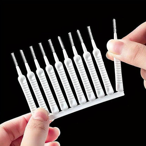 Plastic Bathroom Shower Head Cleaning Brush, 10Pcs Portable Mini Lightweight Disposable Shower Head Cleaning Brush, Home Essentials, Bathroom Cleaning Tools Supplies for Travel, Kitchenware, Scrubbing Stick, Bathroom Accessories, House Cleaning Tools