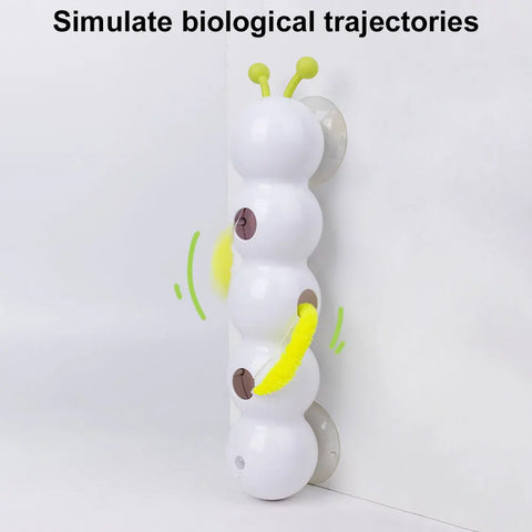 Caterpillar Teasing Cat Toy Motion Activated Kitten Toy Rechargeable Automatic Cat Toy with Tail for Bored Indoor Cats
