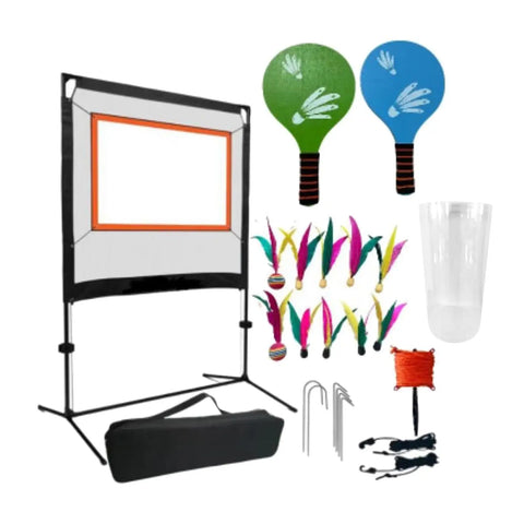 Badminton Net Set with Stand Rackets Shuttlecocks Versatile Easy Setup Court for Men Women Backyard Outdoor Beach Games Practice