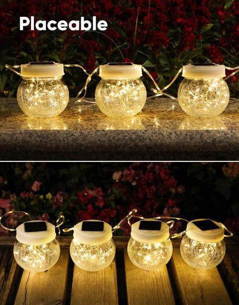 Solar Lantern Solar Lights Outdoor Waterproof 6-Pack, Solar Powered Hanging L...
