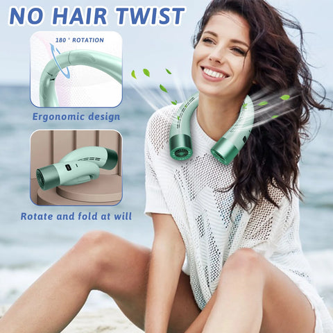 5-Speed Bladeless Rechargeable Portable Neck Fan