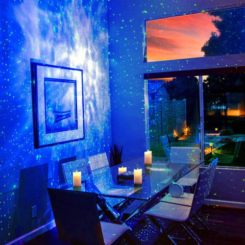 Sky Lite - LED Laser Star Projector, Galaxy Lighting, Nebula Lamp for Gaming Room, Home Theater, Bedroom Night Light (Green Stars)