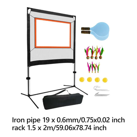 Badminton Net Set with Stand Rackets Shuttlecocks Versatile Easy Setup Court for Men Women Backyard Outdoor Beach Games Practice